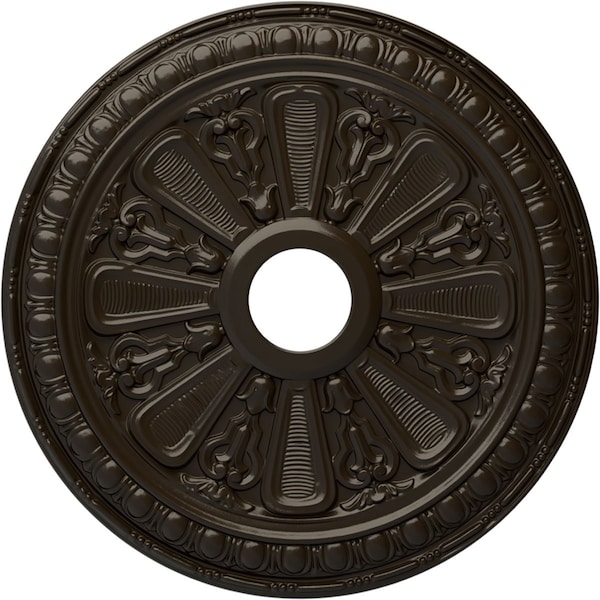 Ekena Millwork Bristol Ceiling Medallion (Fits Canopies up to 3 7/8"), 23 1/2"OD x 3 7/8"ID x 1"P, Stone Hearth CM23BISHF - main